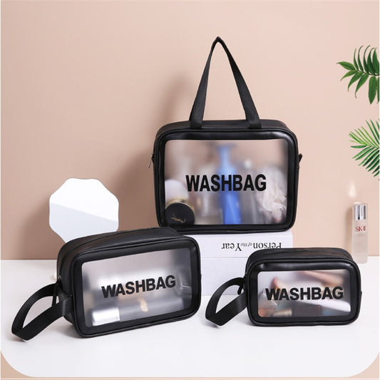 🧳 GlowTote ClearJet – Waterproof Travel Wash & Makeup Bag