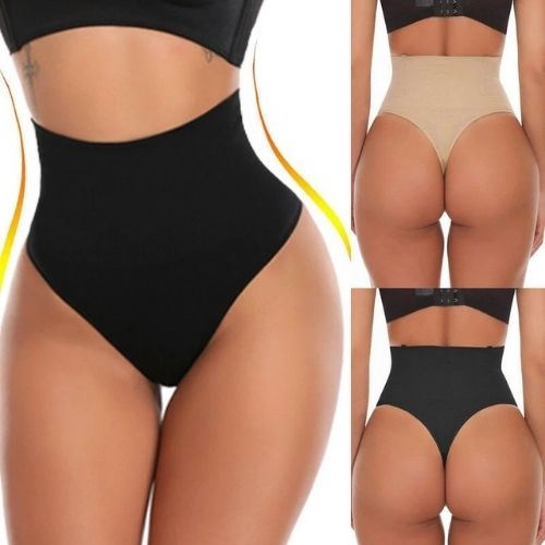 🌟 GlowShape WaistSculpt Thong – High-Waisted Tummy Control Shapewear for Women