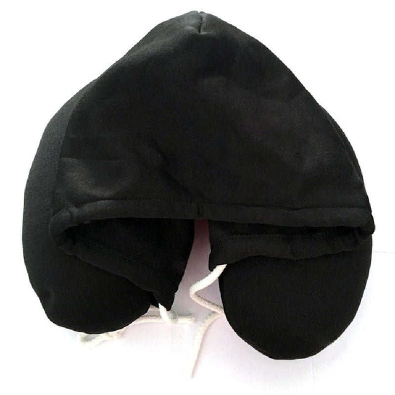 🛫 GlowTravel HoodRest – Memory Foam Neck Pillow with Hood & Eye Mask
