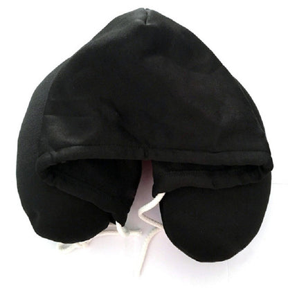 🛫 GlowTravel HoodRest – Memory Foam Neck Pillow with Hood & Eye Mask