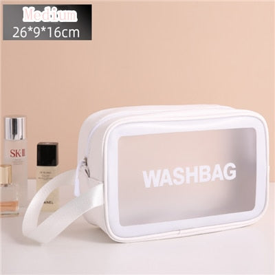🧳 GlowTote ClearJet – Waterproof Travel Wash & Makeup Bag