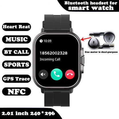 ⌚🎧 GlowTech SyncWear Duo – 2-in-1 Smartwatch with Built-In Bluetooth Earbuds