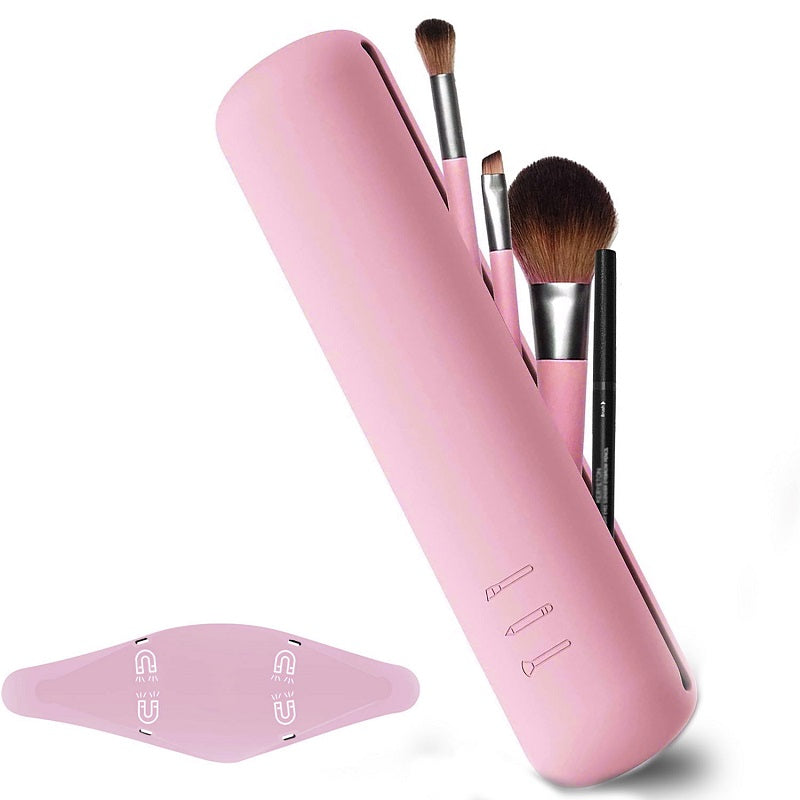 💋 GlowHold SilicaCase – Waterproof Silicone Makeup Brush Holder
