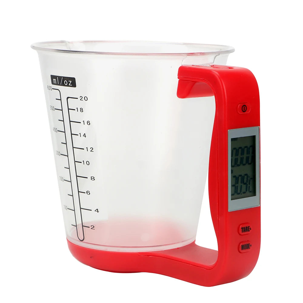 ⚖️ GlowKitchen MeasureSmart Cup – Digital Measuring Cup with Scale, LCD Display & Temperature Sensor