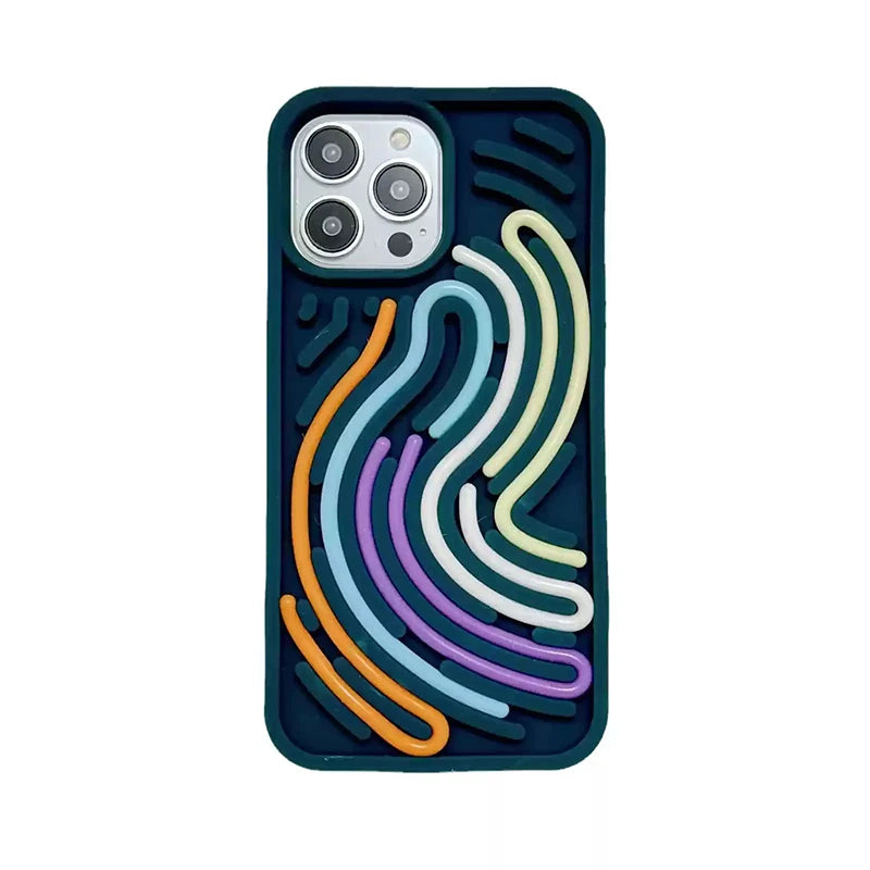 📱 GlowPlay FocusCase – Stress-Relieving Silicone Maze Phone Case for iPhone