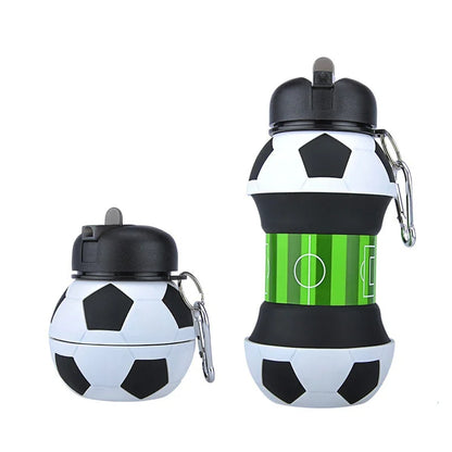🏀 GlowHydrate SportFlex – Foldable Sports Ball Silicone Water Bottle