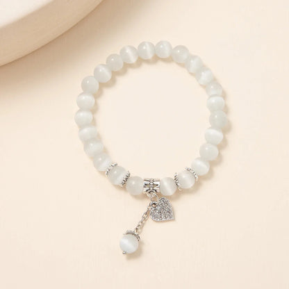 ✨ GlowCharm FortunaBloom – Natural Crystal & White Opal Bracelet