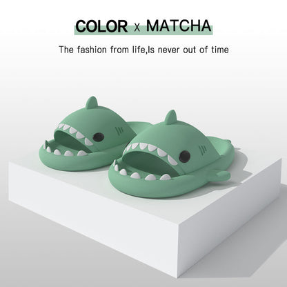 🦈 GlowChomp Slides – Funny Shark Mouth Open-Toe Slippers