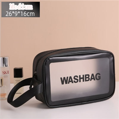 🧳 GlowTote ClearJet – Waterproof Travel Wash & Makeup Bag