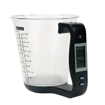 ⚖️ GlowKitchen MeasureSmart Cup – Digital Measuring Cup with Scale, LCD Display & Temperature Sensor