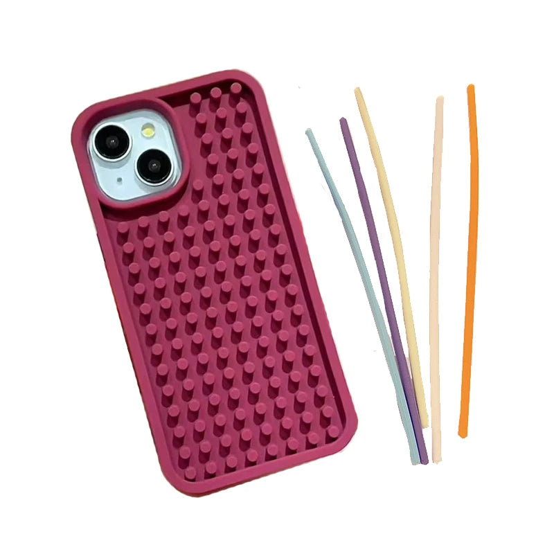 📱 GlowPlay FocusCase – Stress-Relieving Silicone Maze Phone Case for iPhone