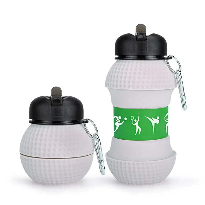 🏀 GlowHydrate SportFlex – Foldable Sports Ball Silicone Water Bottle