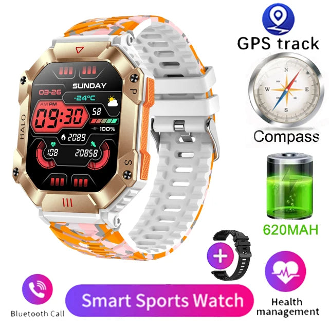 ⌚ GlowForce TitanX – Rugged Military Smartwatch for Men