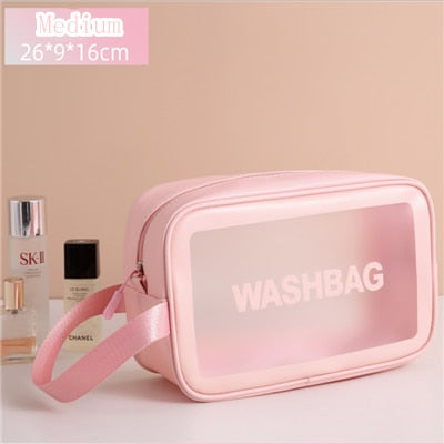 🧳 GlowTote ClearJet – Waterproof Travel Wash & Makeup Bag