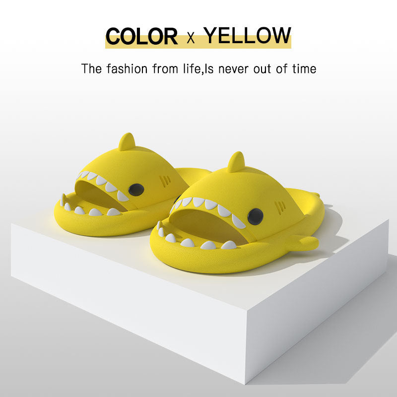 🦈 GlowChomp Slides – Funny Shark Mouth Open-Toe Slippers
