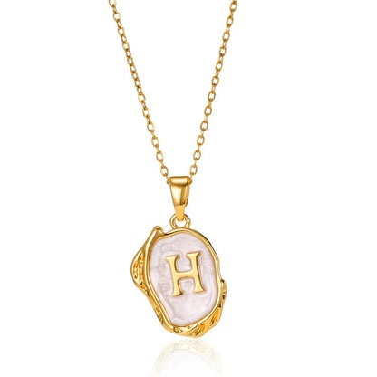 ✨ GlowLuxe AlphaGold Necklace – A–Z Gold Plated Initial Pendant on Snake Chain