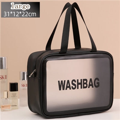 🧳 GlowTote ClearJet – Waterproof Travel Wash & Makeup Bag