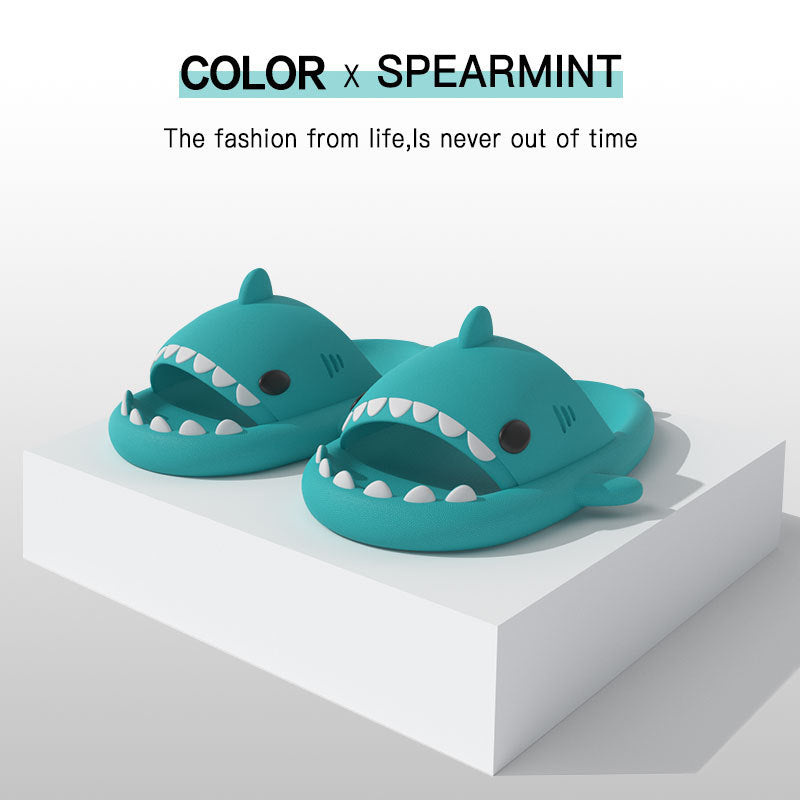 🦈 GlowChomp Slides – Funny Shark Mouth Open-Toe Slippers
