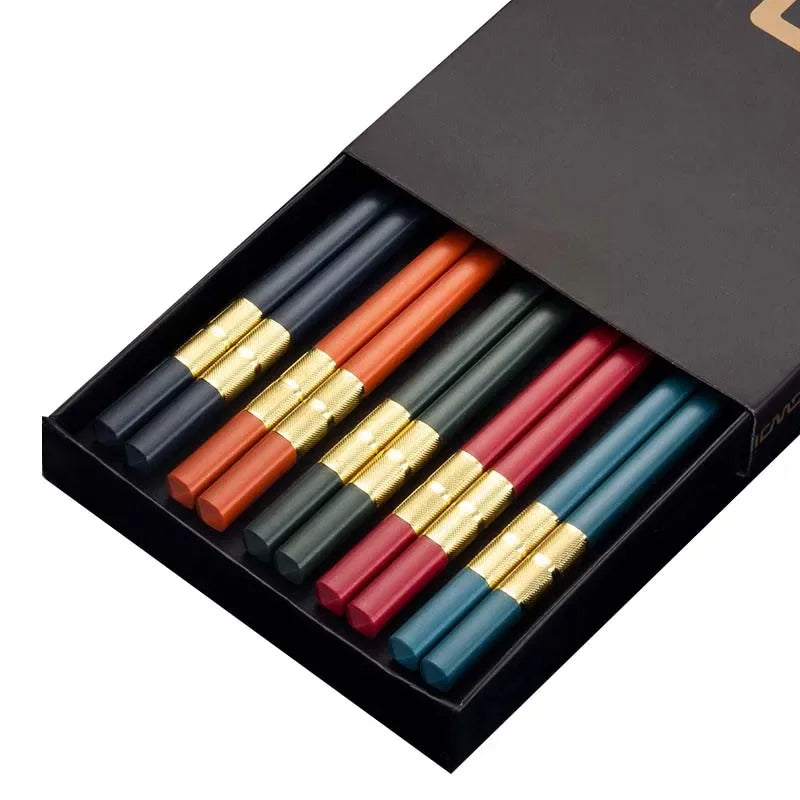 GlowTable NihonGrip – 5 Pairs High-Quality Japanese Non-Slip Chopsticks