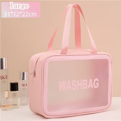 🧳 GlowTote ClearJet – Waterproof Travel Wash & Makeup Bag