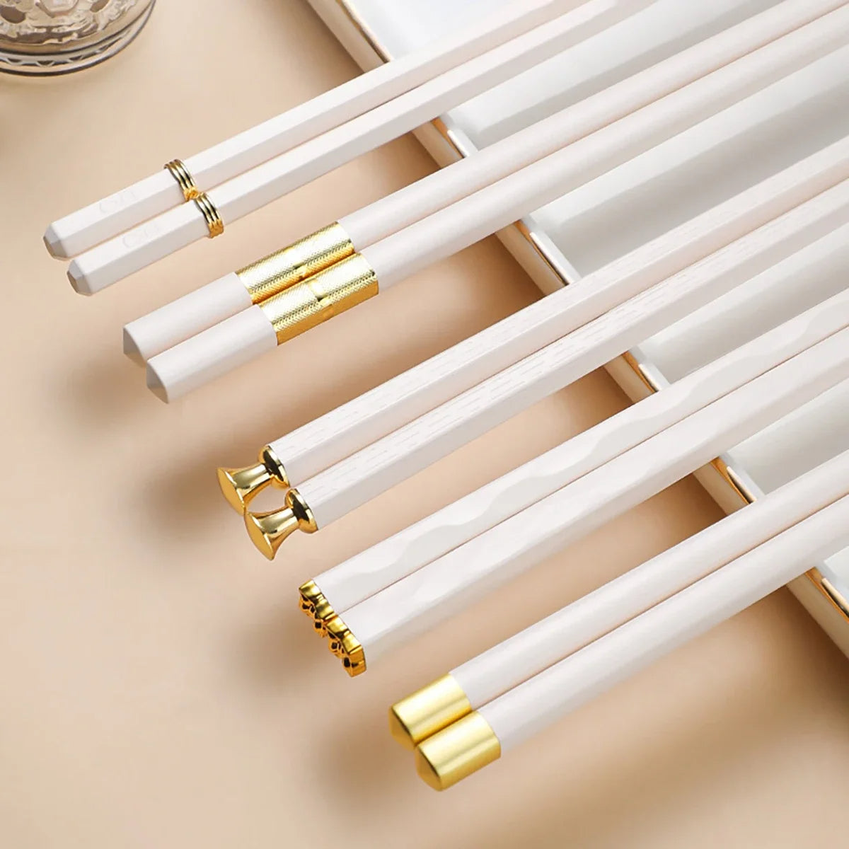 GlowTable NihonGrip – 5 Pairs High-Quality Japanese Non-Slip Chopsticks