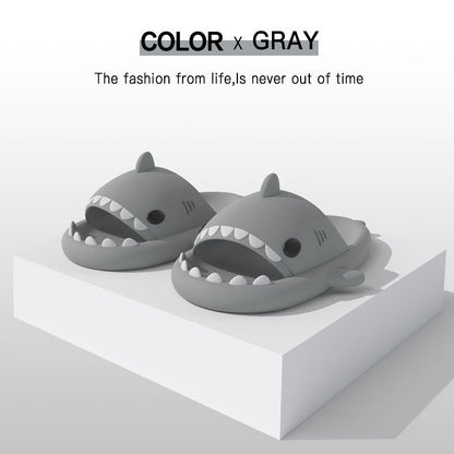 🦈 GlowChomp Slides – Funny Shark Mouth Open-Toe Slippers