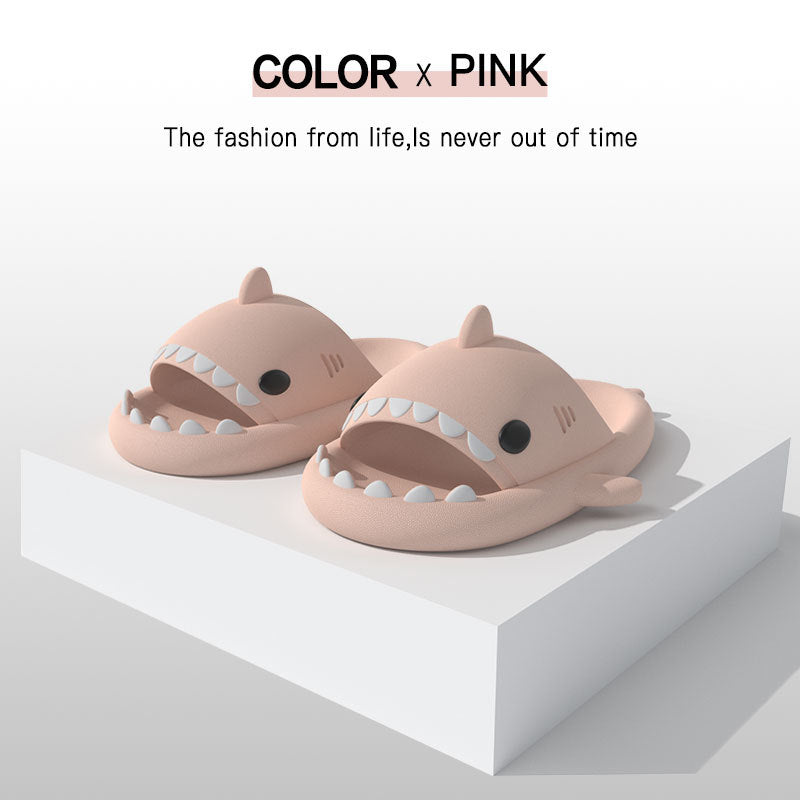 🦈 GlowChomp Slides – Funny Shark Mouth Open-Toe Slippers