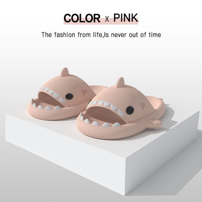 🦈 GlowChomp Slides – Funny Shark Mouth Open-Toe Slippers