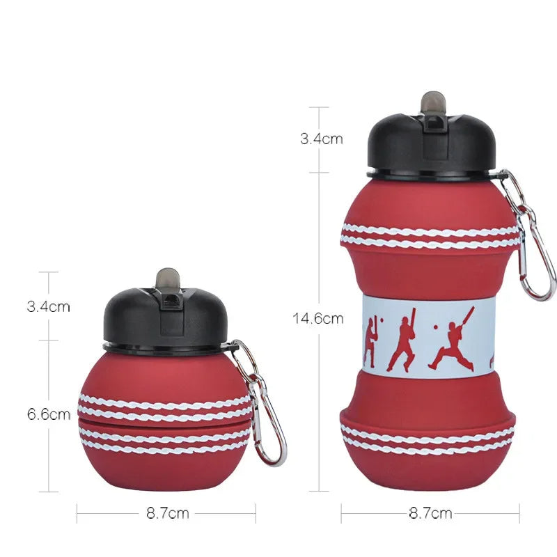 🏀 GlowHydrate SportFlex – Foldable Sports Ball Silicone Water Bottle