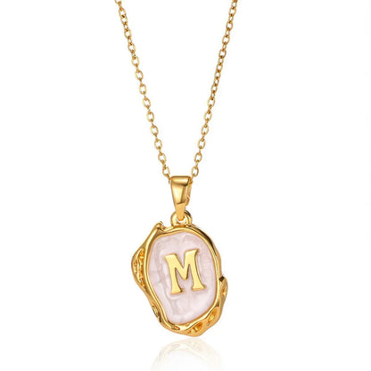 ✨ GlowLuxe AlphaGold Necklace – A–Z Gold Plated Initial Pendant on Snake Chain