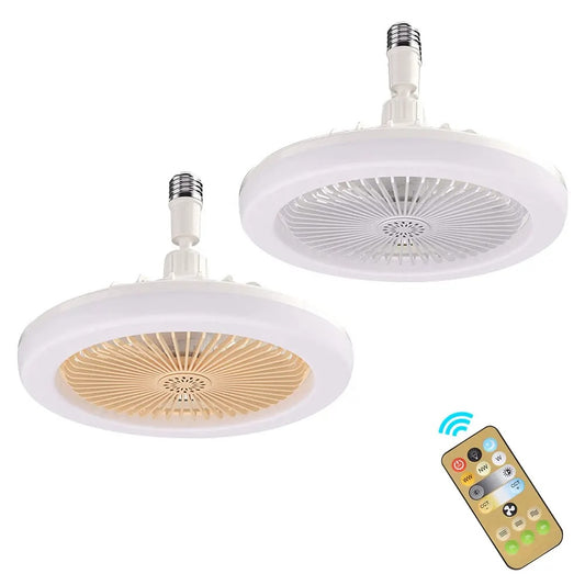 GlowBreeze Aura – Multi-Function Light Socket Fan with Remote