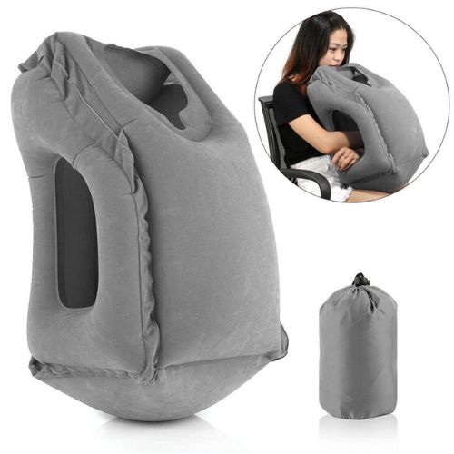 ✈️ GlowTravel NapAlign – Inflatable Upper Body Airplane Pillow