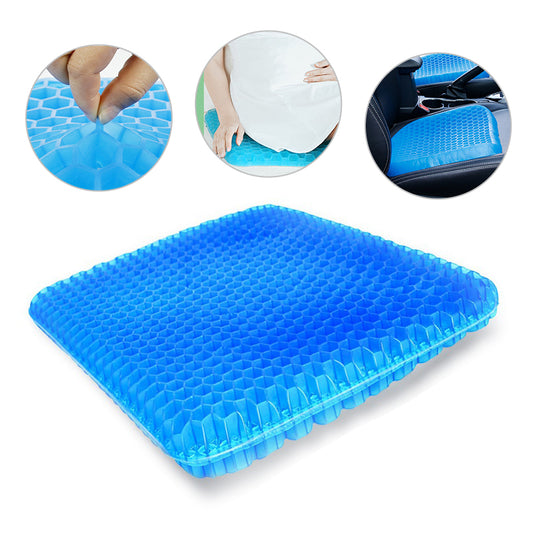 💺 GlowComfort FlexCush – Elastic Gel Seat Cushion with Honeycomb Support