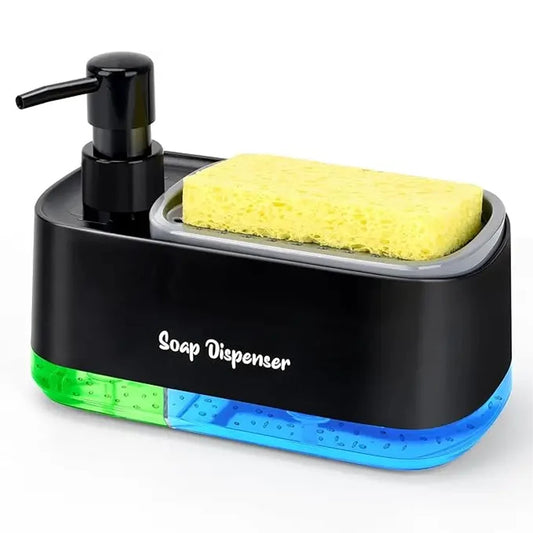 GlowClean - 3-in-1 Dual Soap Dispenser Set