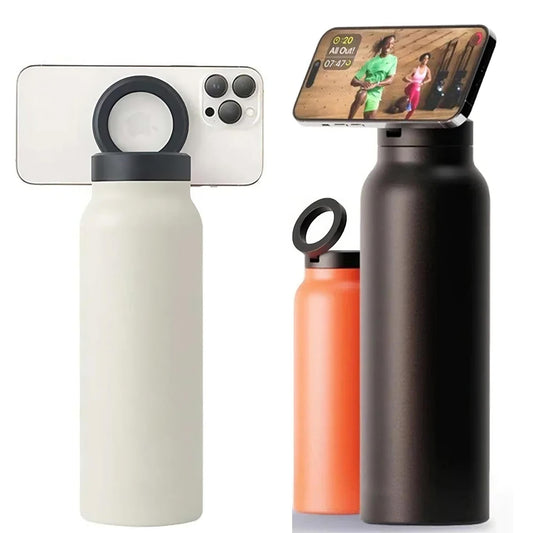 💧📱 GlowHydrate MagnetiSip –Insulated Water Bottle with 360° Magnetic Phone Mount
