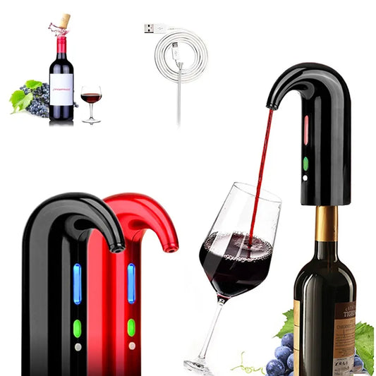 🍷 GlowServe VinoAir Elite – Electric Wine Aerator & Precision Pourer