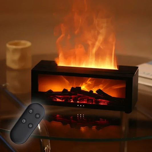 🔥 GlowHome EmberMist – Full-Size LED Fireplace Humidifier with Essential Oil Diffuser & Remote Control