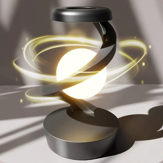 🌕 GlowHome OrbitLight X™ – Levitating RGB Ball Lamp with 15W Wireless Charger