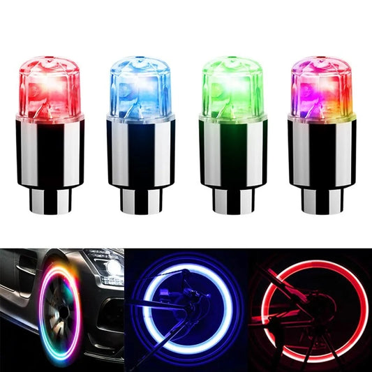 🚗 GlowDrive MotionRim – 4-Piece LED Wheel Valve Cap Lights