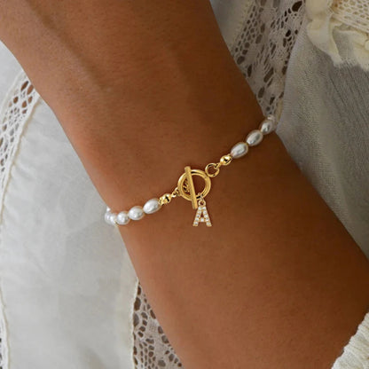 ✨ GlowCharm SignatureSparkle – Pave Zircon 26-Initial Custom Bracelet