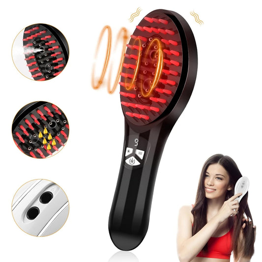💆‍♀️ GlowHair VitaComb Pro – Electric Scalp Massager with Light Therapy, EMS & Nano Mist