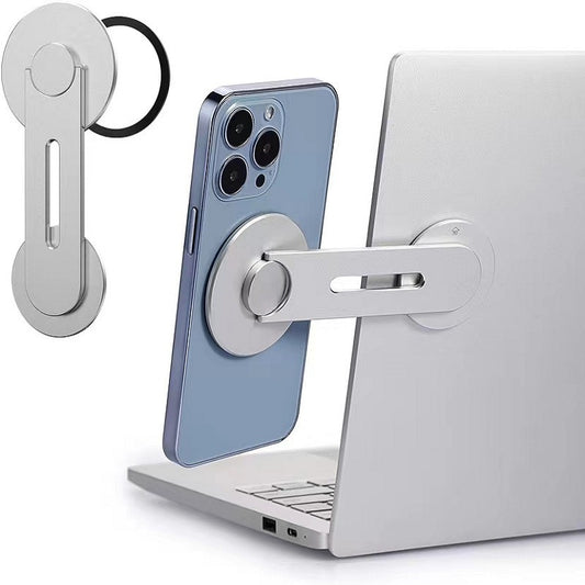 📱 GlowTech SnapSide Pro – Foldable Magnetic Laptop Phone Holder for MagSafe & All Smartphones
