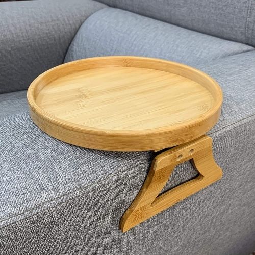 🪵GlowRest – Clip-On Bamboo Sofa Arm Tray