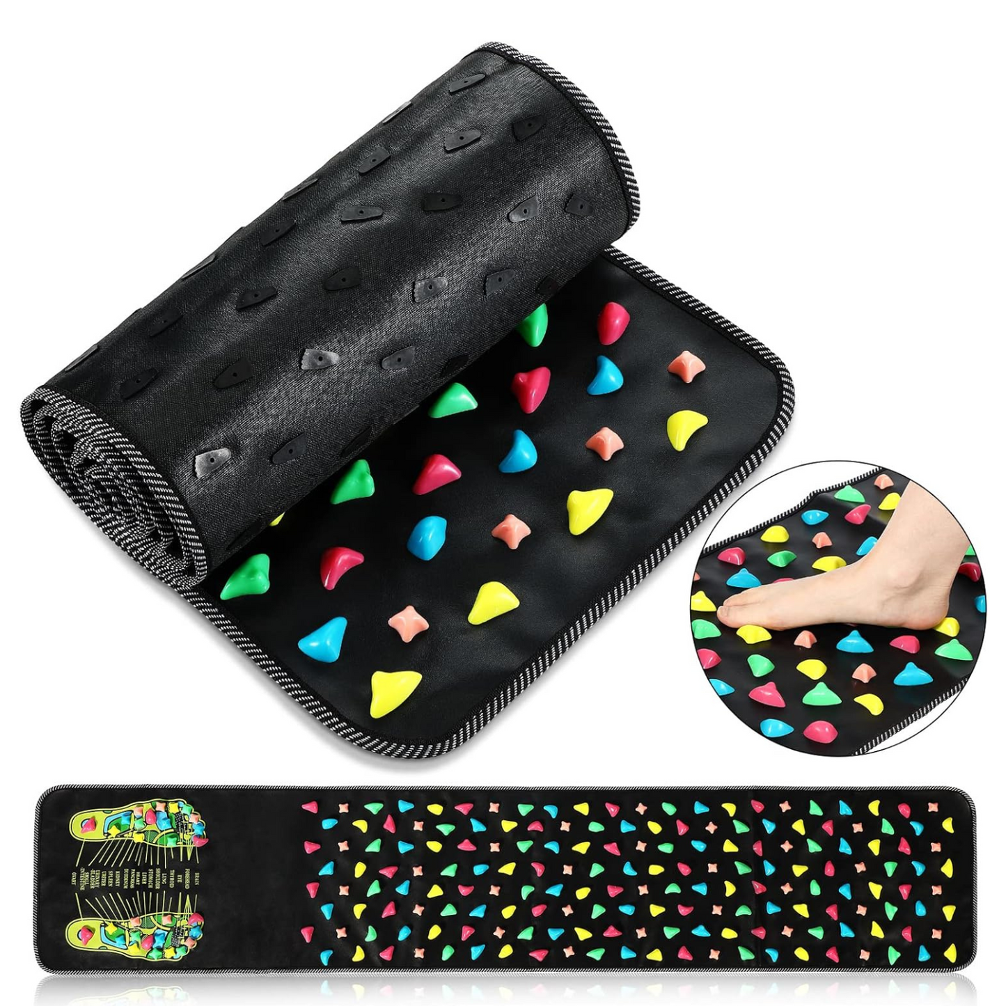 🦶 GlowRelief SoleBalance Mat – Reflexology Acupressure Foot Massage Mat
