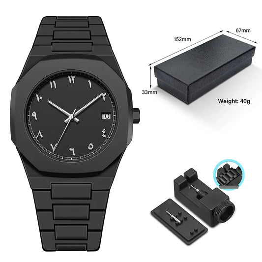 ⌚ GlowTime Arabica Classic – Minimalist Arabic Numerals Quartz Watch