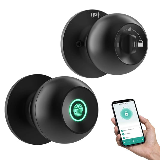 🔐 GlowSecure TouchEntry – Smart Door Knob Keyless Entry Lock with Fingerprint & App Control