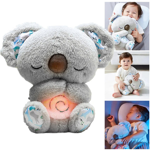 🐨 GlowCalm SnuggleBreath Koala – Breathing Plush Animal with Soothing Lights & Music