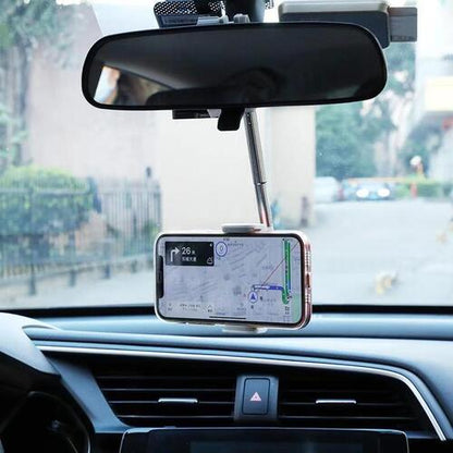 🚘 GlowDrive MirrorMount 360 – Adjustable Rearview Phone Holder for Cars