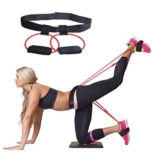 🍑 GlowFit CoreBand Pro – Resistance Waist Belt for Glutes, Abs & Full Lower Body Toning
