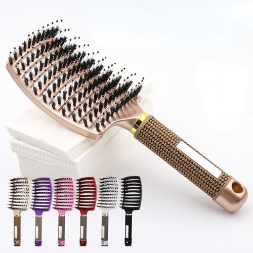 💆‍♀️ GlowBeauty SilkGlide – Flexible Detangling & Boar Bristle Hair Brush